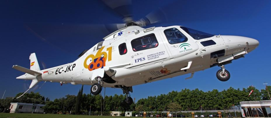 El traslado al hospital se realizó en helicóptero al tratarse de una zona elevada de la montaña y de difícil acceso