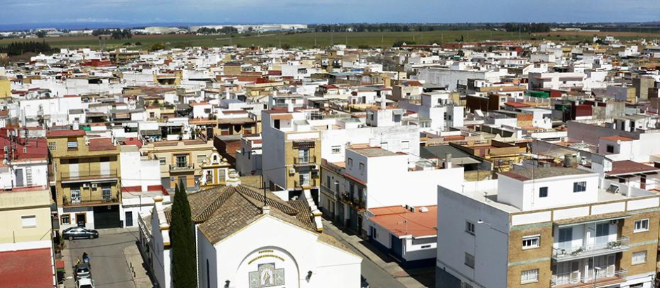 Vista aérea del barrio sevillano de Torreblanca