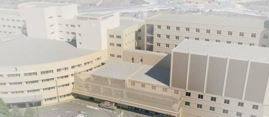 Render del futuro nuevo Hospital General de Castellón
