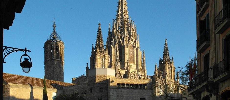 Torres de la catedral de Barcelona.