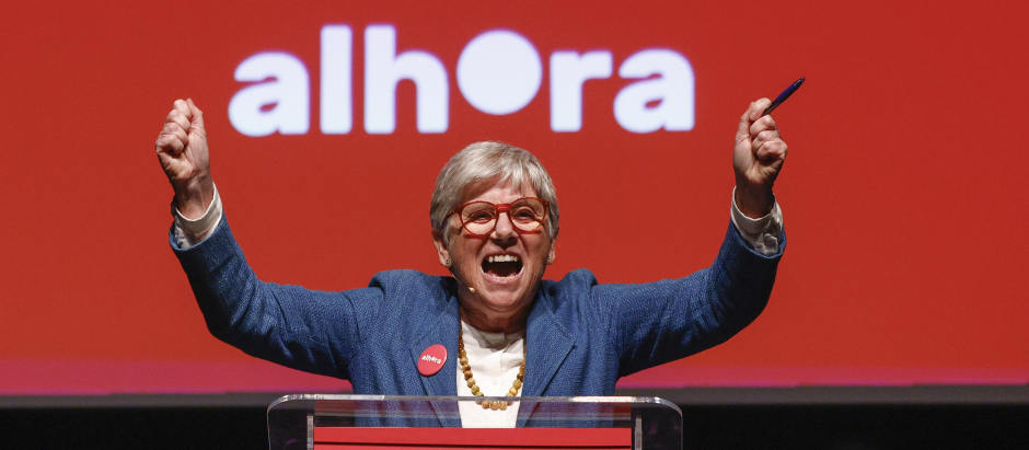 La exconsellera Clara Ponsatí, en el acto de presentación del proyecto político independentista Alhora