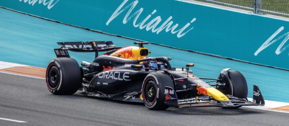 El Red Bull de Verstappen durante el GP de Miami