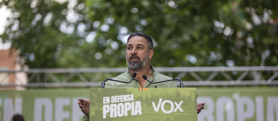 El presidente de VOX, Santiago Abascal, en Barcelona esta semana.