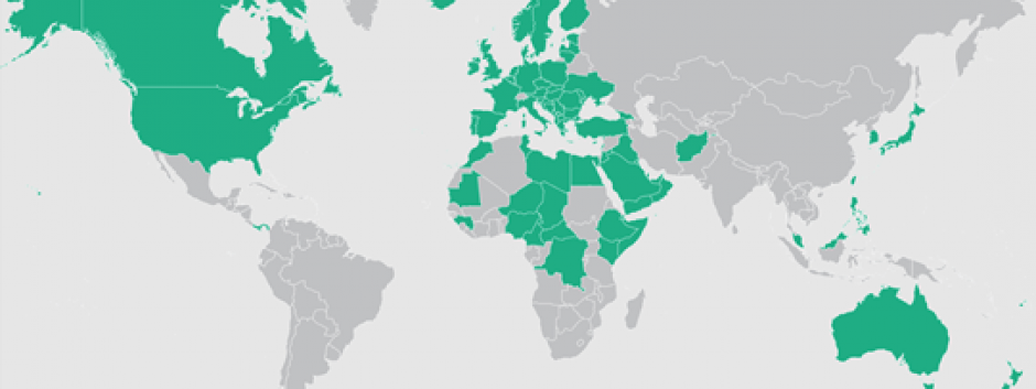 Países integrantes Coalición Global