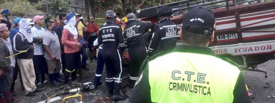 El accidente, en Quito