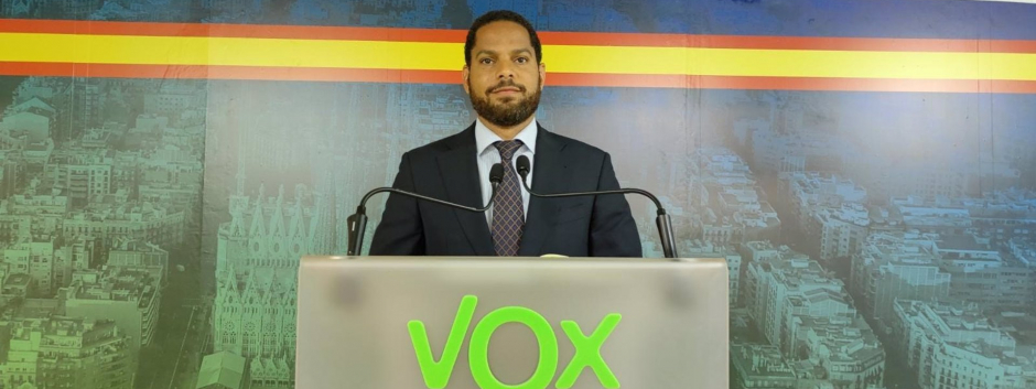 El líder de Vox en el Parlamento de Cataluña, Ignacio Garriga