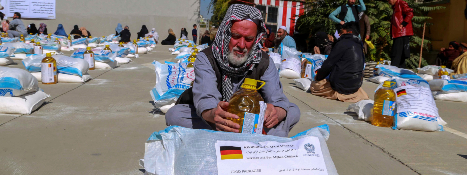 Ayudas alimenticias provistas por Alemania para la crisis de hambruna afgana