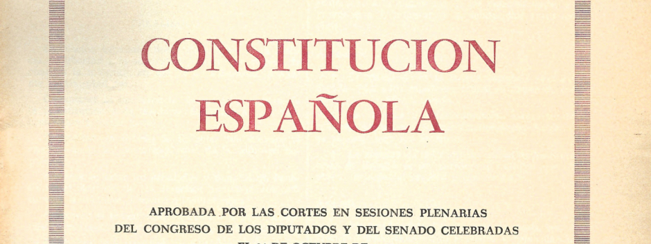 portada de la Constitución Española de 1978
