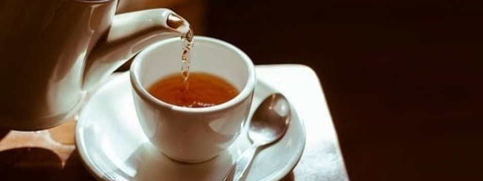 Taza de té, foto de archivo