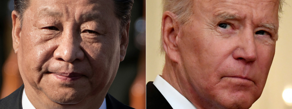 El presidente chino Xi Jinping (izq.) y el presidente de EE.UU, Joe Biden