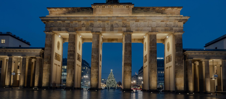 El árbol de Navidad en la Puerta de Brandeburgo