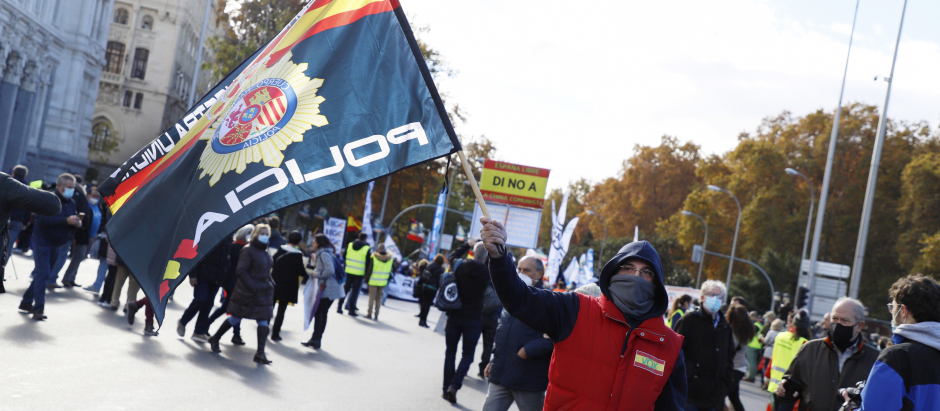 Manifestación policia policias Madrid seguridad ciudadana 27/11/2021