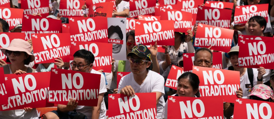 Protestas en contra la extradición de taiwaneses y hongkoneses a China