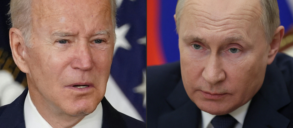 Los presidentes de Estados Unidos y Rusia, Joe Biden y Vladimir Putin