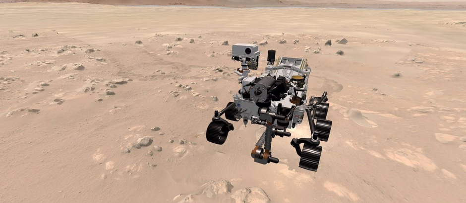 El rover Mars Perseverance de la NASA, en el cráter Jezero