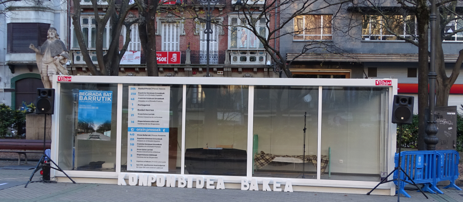 Sare ya provocó una gran polémica en 2018 al instalar en pleno centro de Pamplona una simulación de una celda