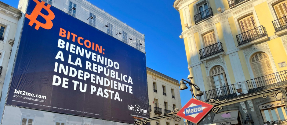Publicidad de criptomonedas en Madrid