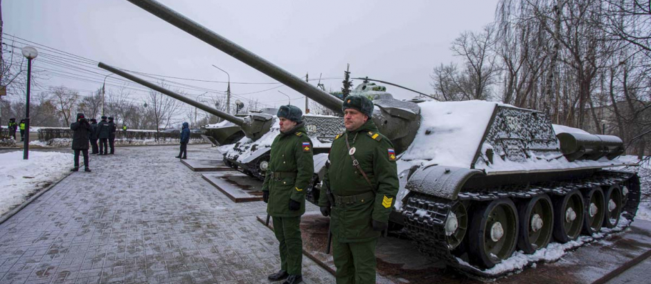 Militares rusos de la guarnición de Voronezh del Distrito Militar Occidental