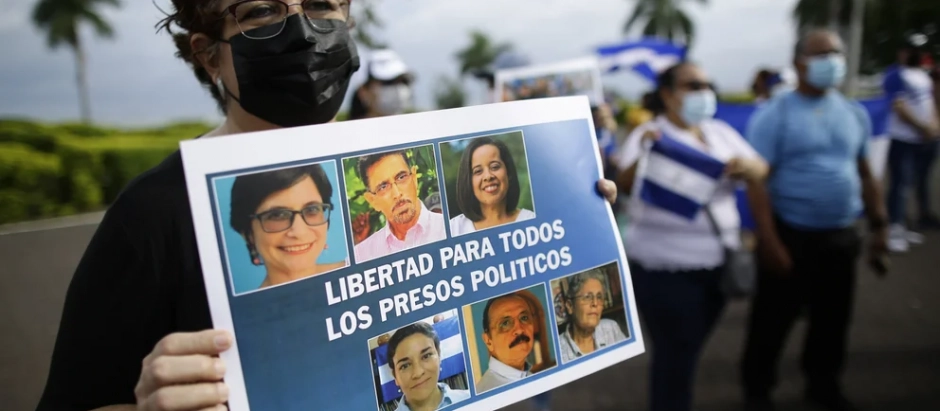 Manifestación de familiares de presos políticos en Nicaragua