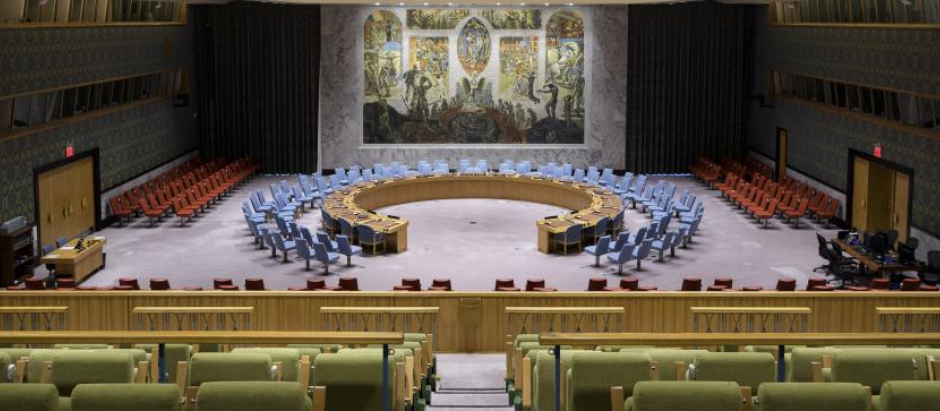 Salón de sesiones del Consejo de Seguridad de la ONU