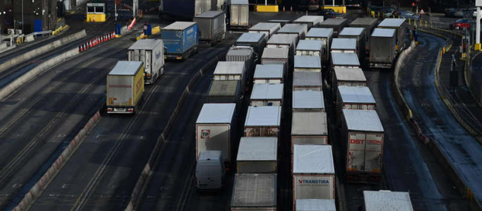 El tráfico de camiones en Dover