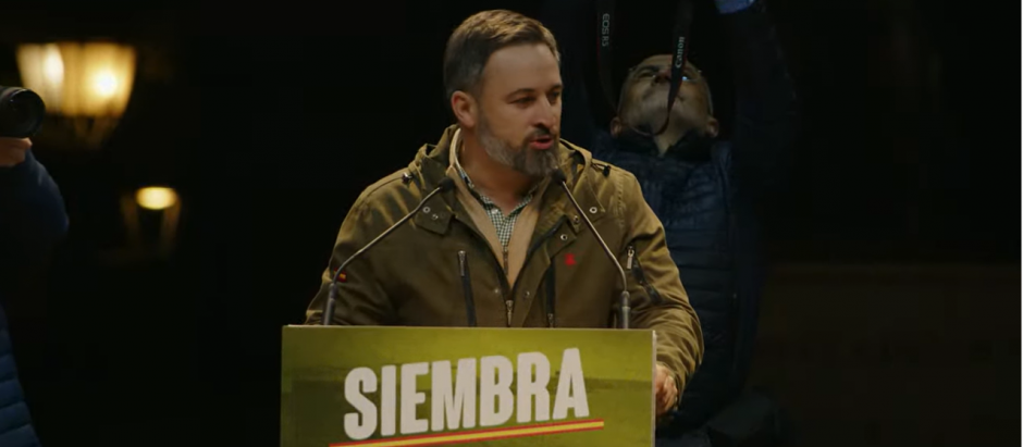Santiago Abascal, este viernes en Valladolid en el cierre de campaña