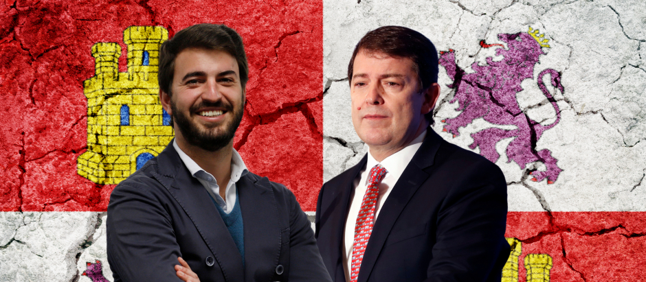 Los líderes de Vox y PP respectivamente, García-Gallardo y Fernández Mañueco en la región castellanoleonesa
