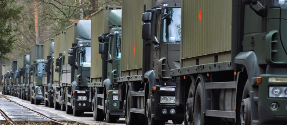 Convoy de municiones enviado por Polonia a Ucrania