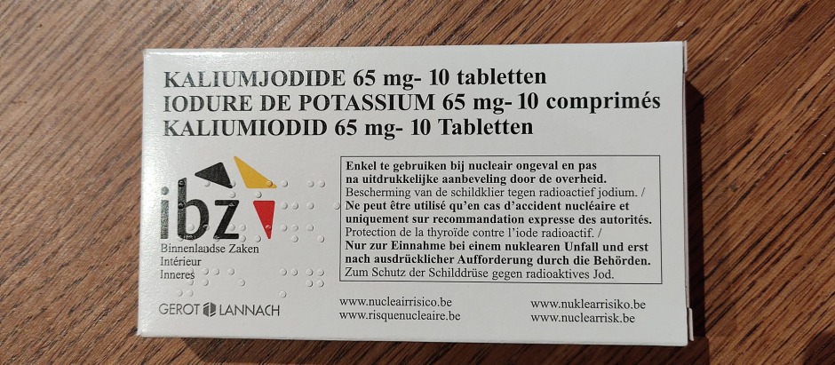 Tabletas de yodo entregado en las farmacias de Bélgica