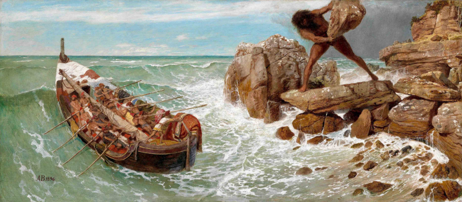 Cuadro 'Odiseo y Polifemo' (1896), de Arnold Böcklin, en el Museum of Fine Arts de Boston