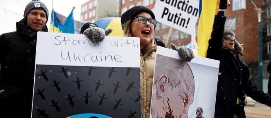 Protestas contra la invasión de Putin a Ucrania