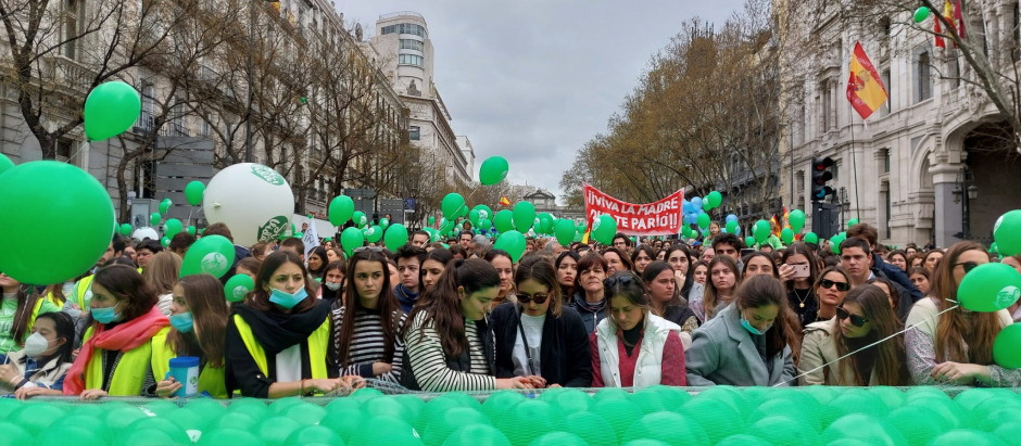 Más de 20.000 provida copan el centro de Madrid durante la Marcha `Sí a la Vida´