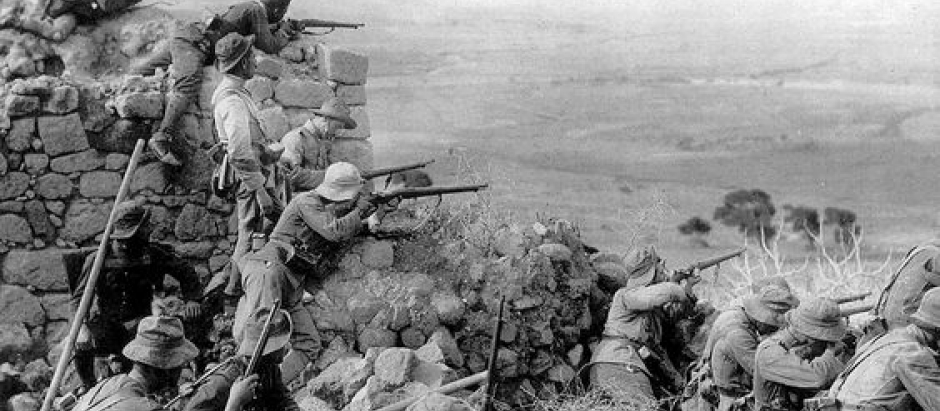 Soldados españoles durante la Guerra del Rif