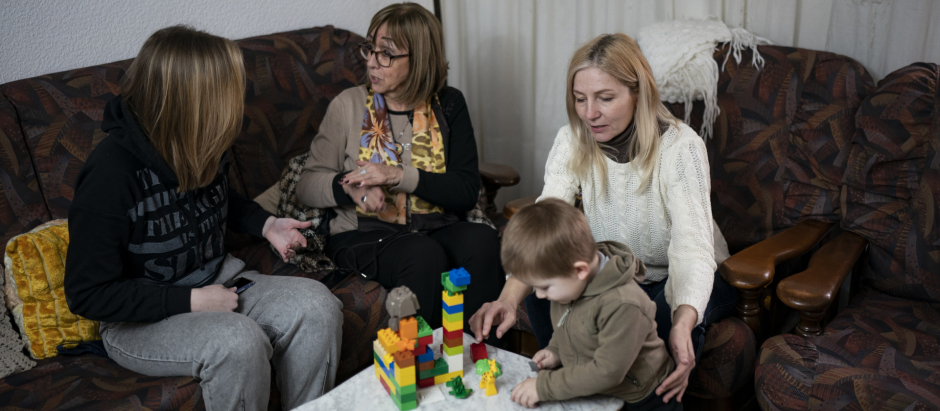Una familia de refugiados ucranianos acogida en España