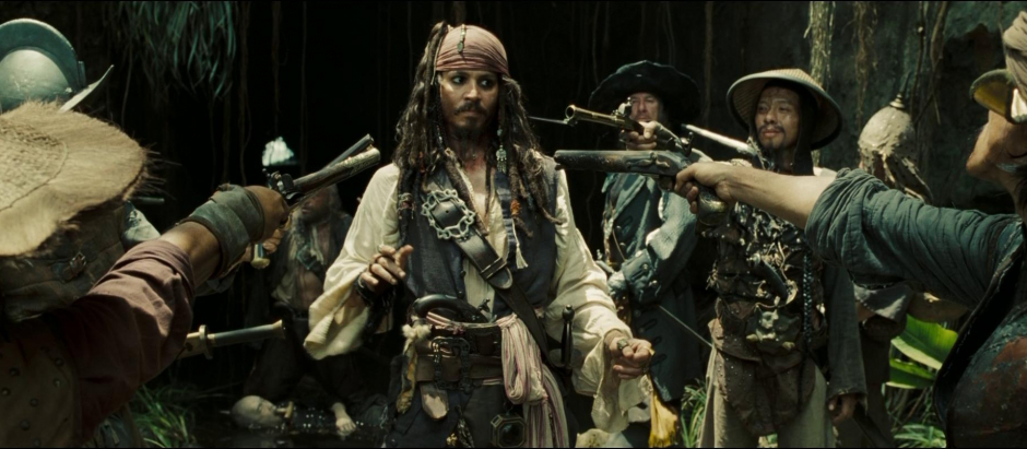 Captura de una escena de la película Piratas del Caribe: En el fin del mundo