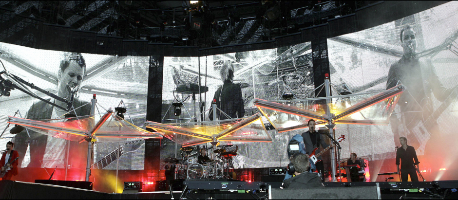 El grupo de música Muse durante uno de sus últimos conciertos