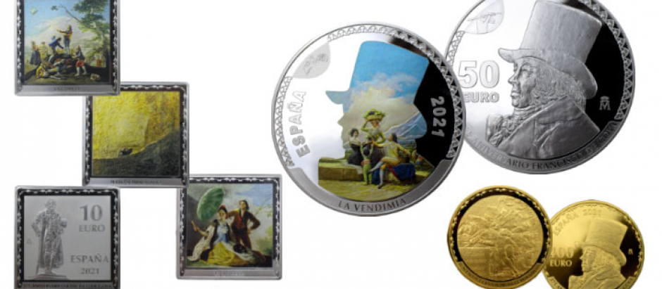 Monedas homenaje al 275 aniversario de Francisco de Goya