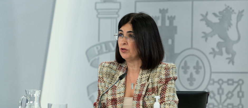 La ministra Carolina Darias, durante una rueda de prensa