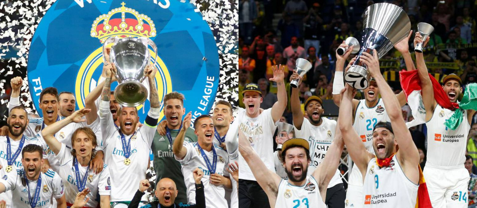 El año 2018 coronó al Real Madrid de fútbol y de baloncesto
