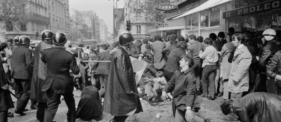 Imagen de las revueltas de Mayo del 68 en París