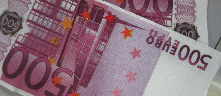 Los billetes de 500 euros son cada vez menos.