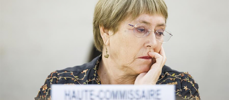Michelle Bachelet tras anunciar que dejará el puesto en la ONU