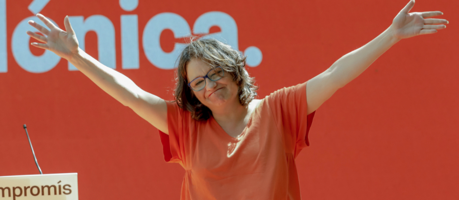 Mónica Oltra, en un acto político de Compromís de este fin de semana