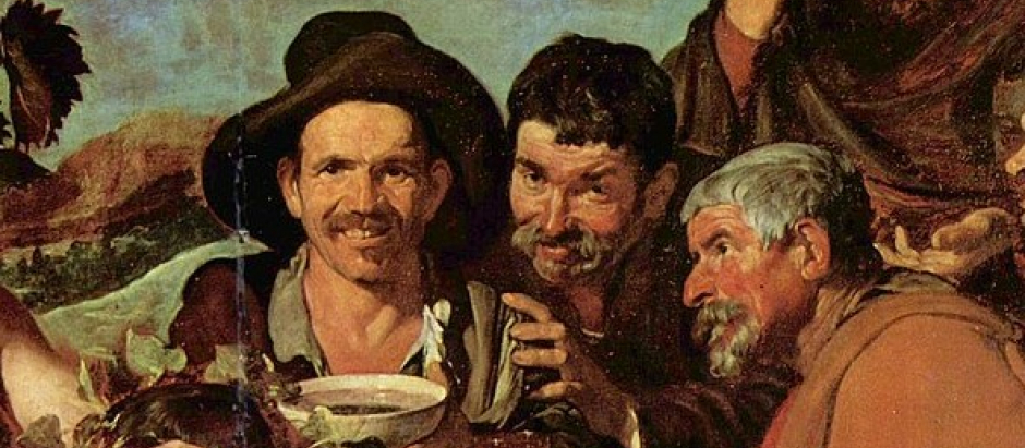Detalle de El dios Baco o Los borrachos, de Diego Velázquez