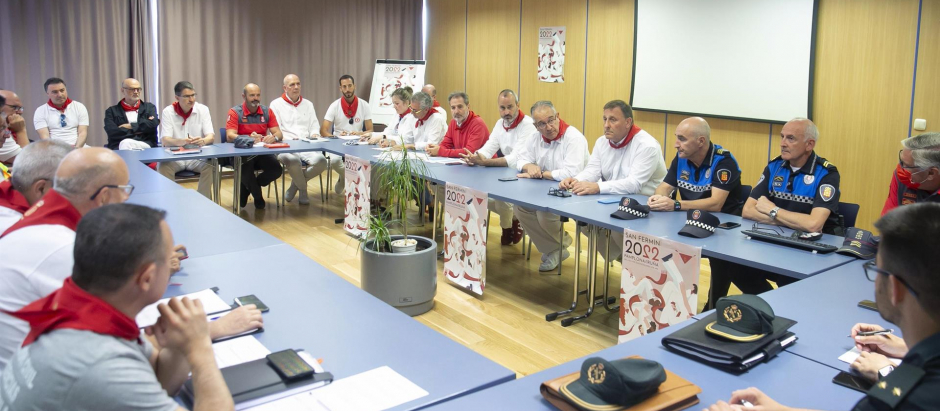 Reunión de la Junta Local de Protección Civil para valorar los primeros días de los Sanfermines