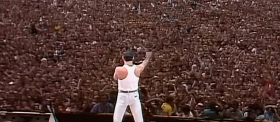 Queen en el concierto Live Aid celebrado el 13 de julio de 1985