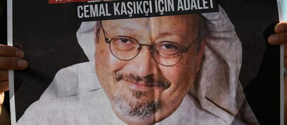 cartel del periodista asesinado,Kashoggi