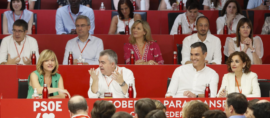 Pedro Sánchez, justo antes de su intervención en el Comité Federal del PSOE