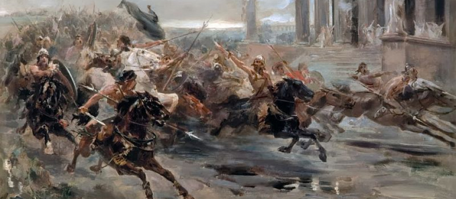 La entrada de los Hunos en Roma 1887, de Ulpiano Checa