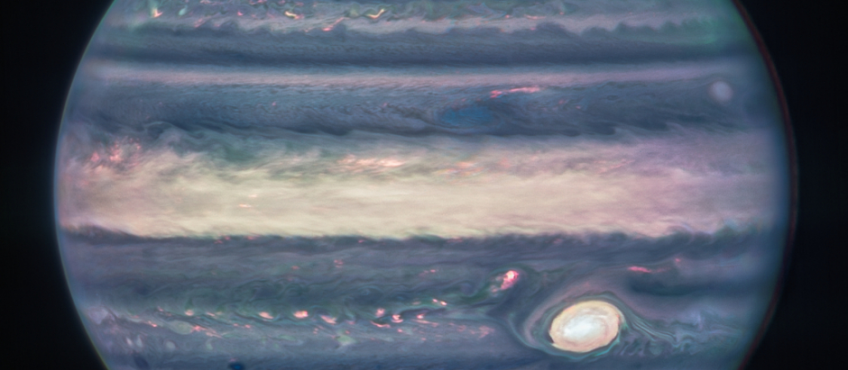 Imagen compuesta de Webb NIRCam de Júpiter